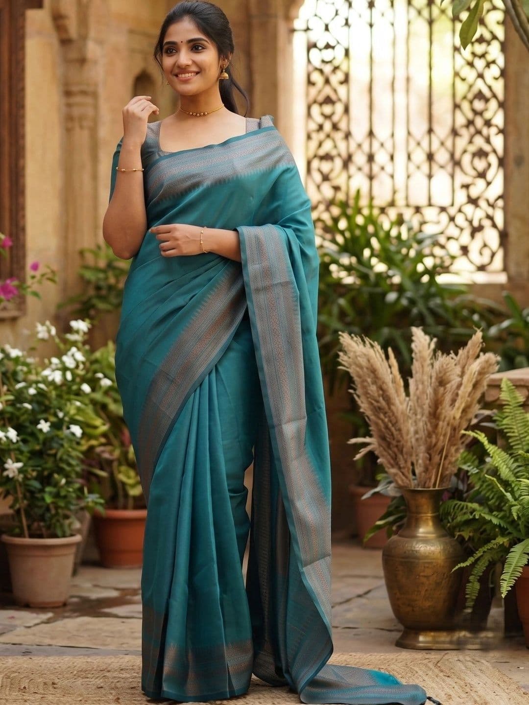 Okom Woven Design Zari Art Silk Banarasi Saree - view 1