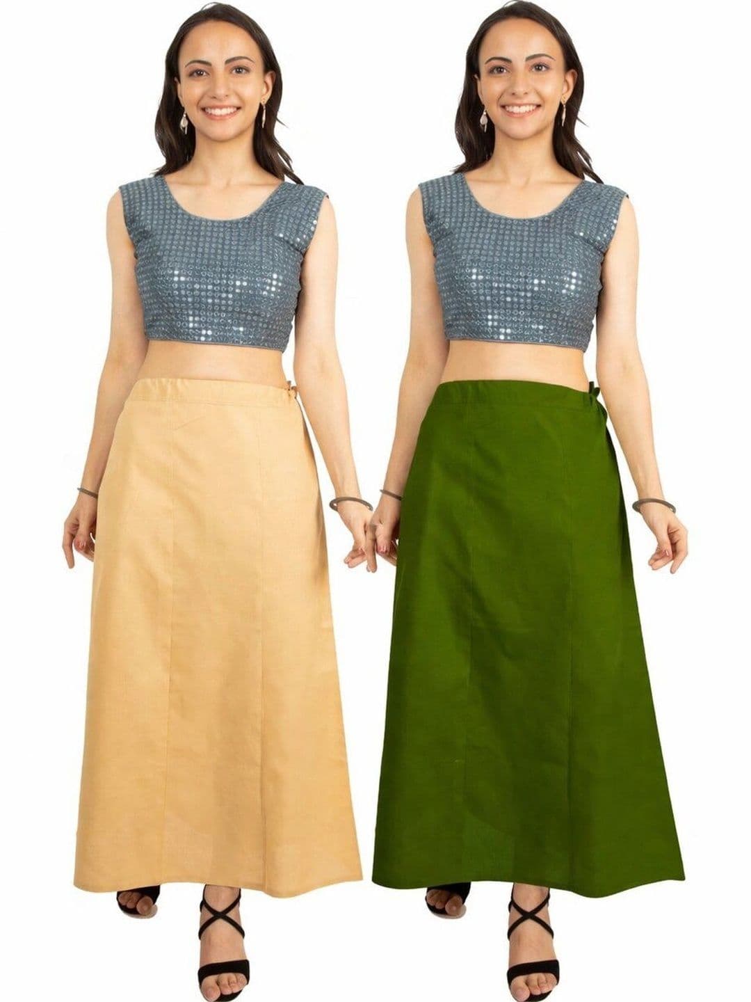 Preeti Creations Pack of 2 Pure Cotton Saree Shapewear - view 1