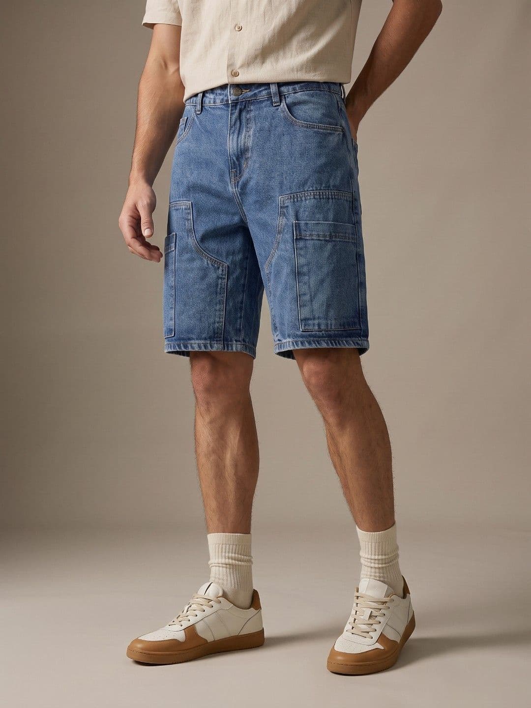 glitchez Men Relaxed Fit Denim Shorts - view 1