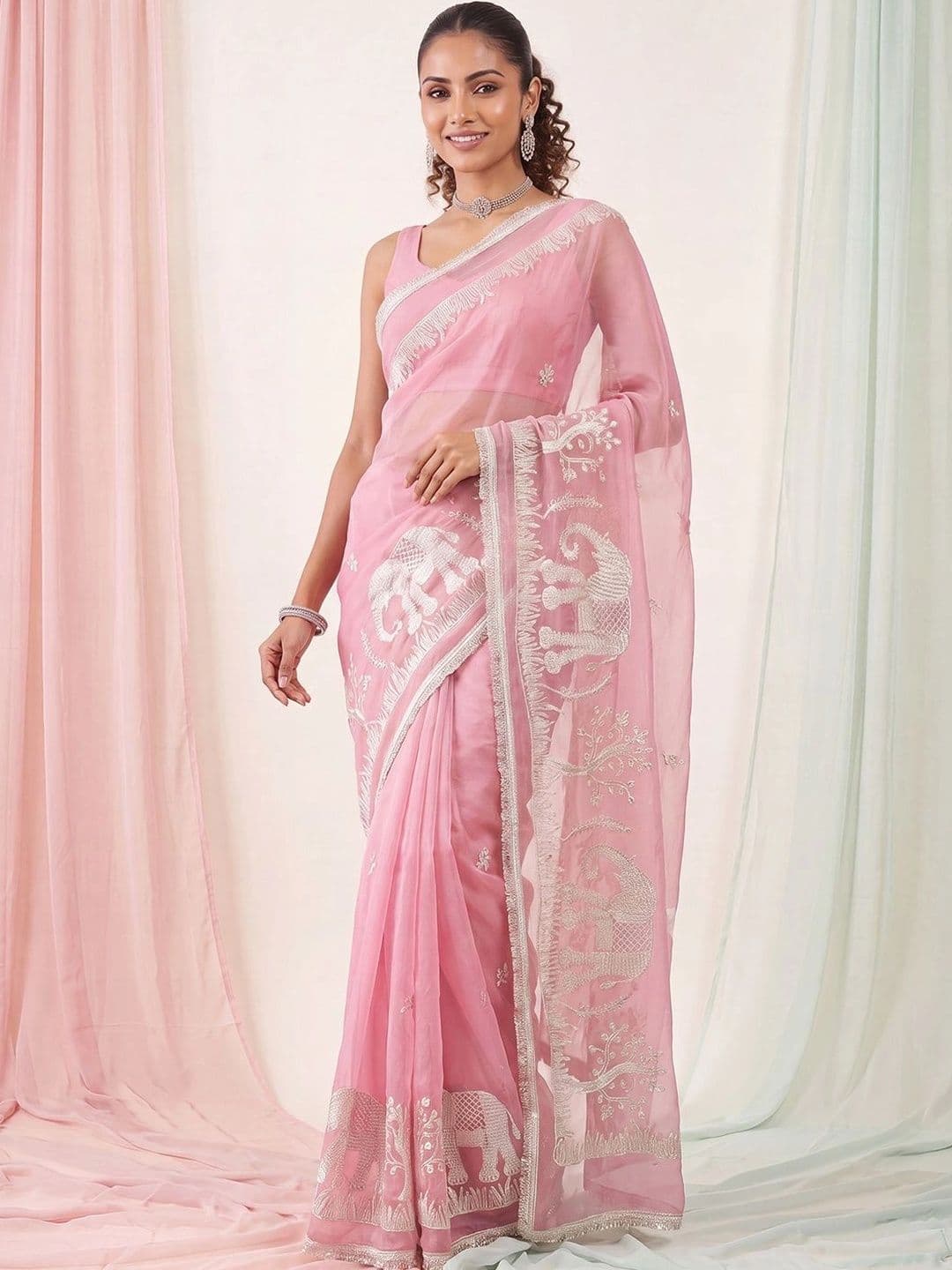 Saree mall Ethnic Motifs Gotta Patti Designer Sarees - view 1