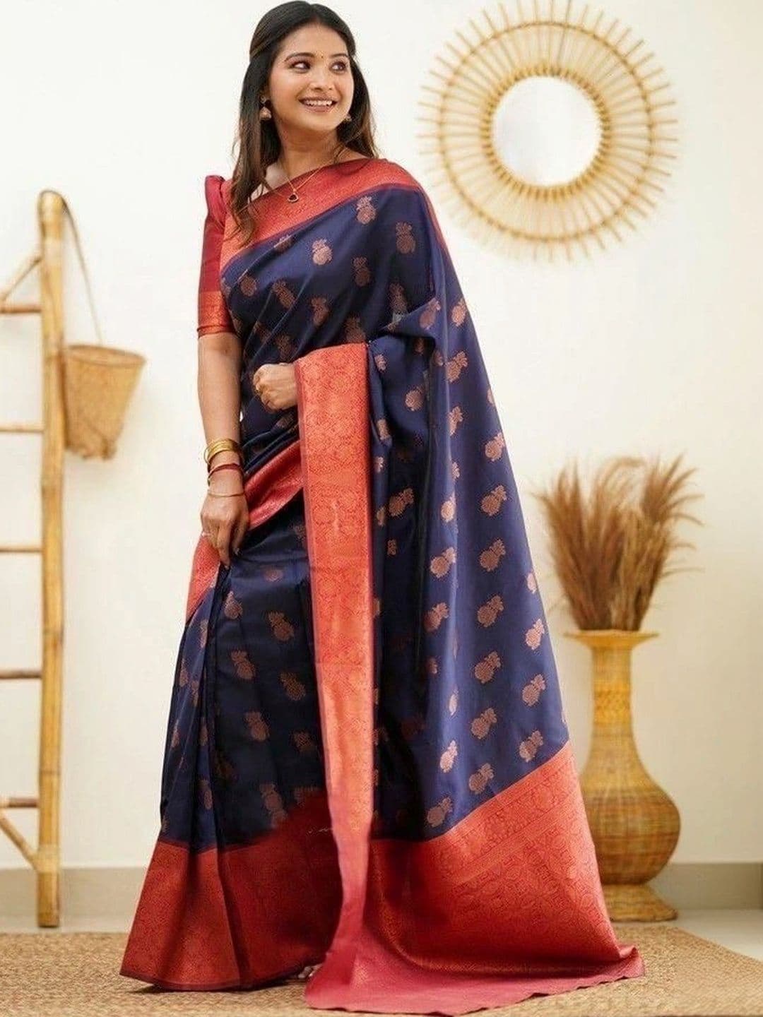 GMK Fashions Woven Design Zari Art Silk Banarasi Saree - view 1