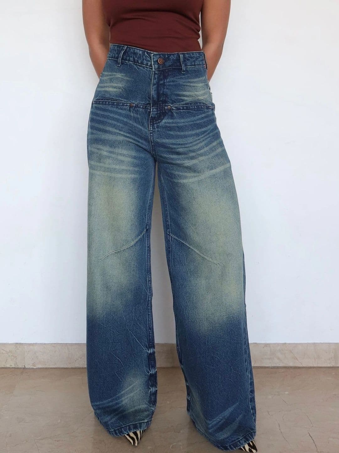Off Duty India Women High-Rise Low Distress Jeans - view 1