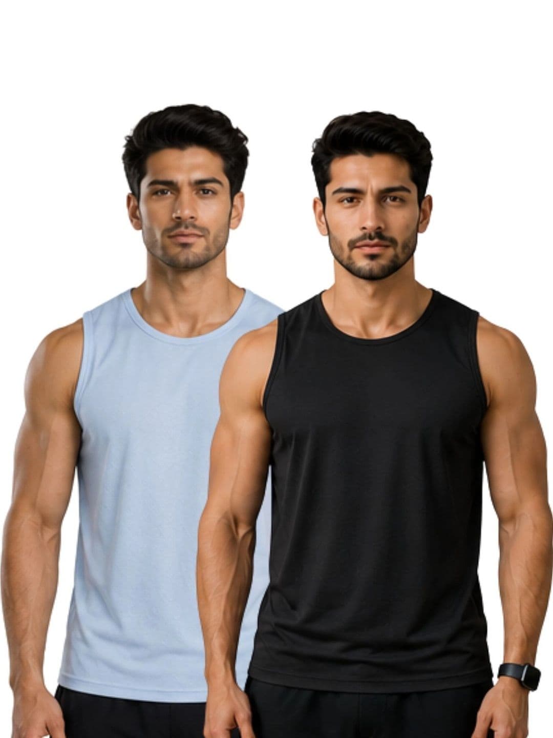 IndiCrafts Pack of 2 Gym Vest - view 1