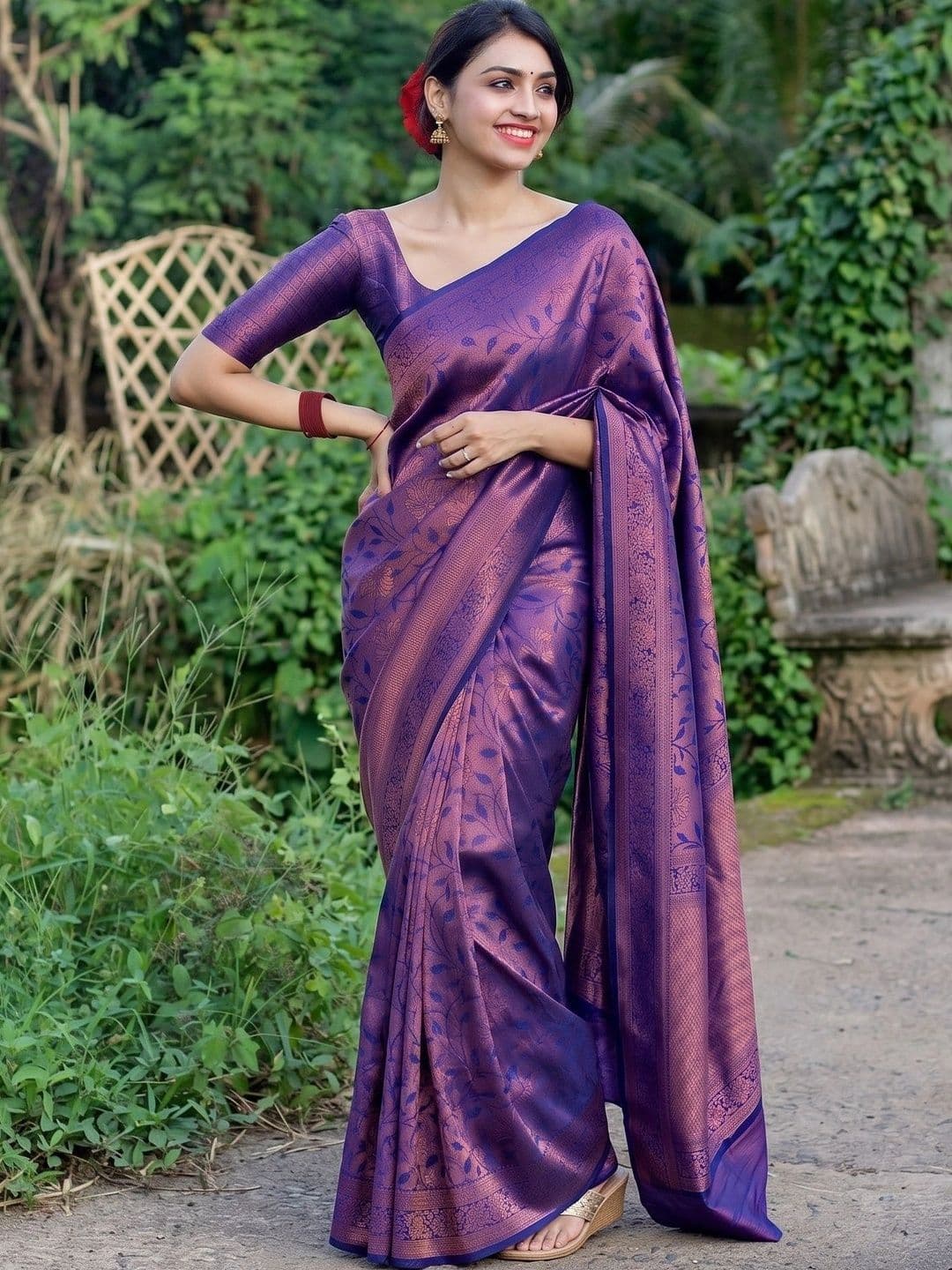 Okom Woven Design Zari Art Silk Banarasi Saree - view 1