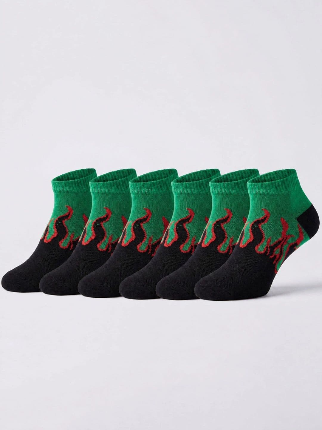Moda Rapido Men Pack of 6 Cotton Blend Patterned Ankle Length Socks - view 1