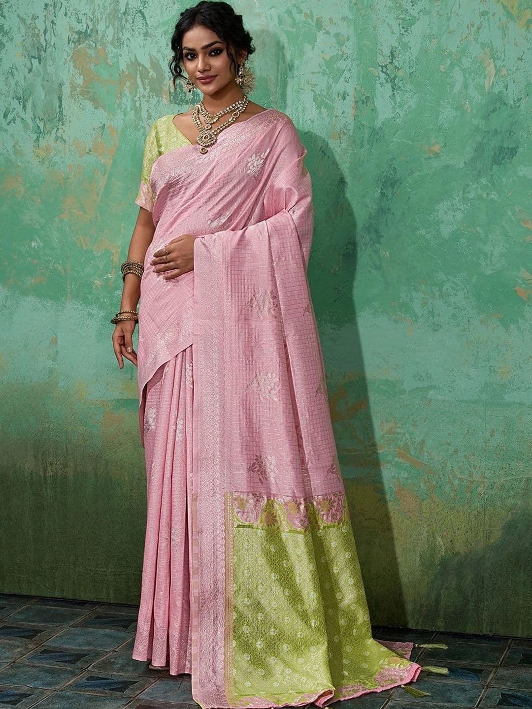 Dhaaga Ghar Woven Design Zari Saree - view 1