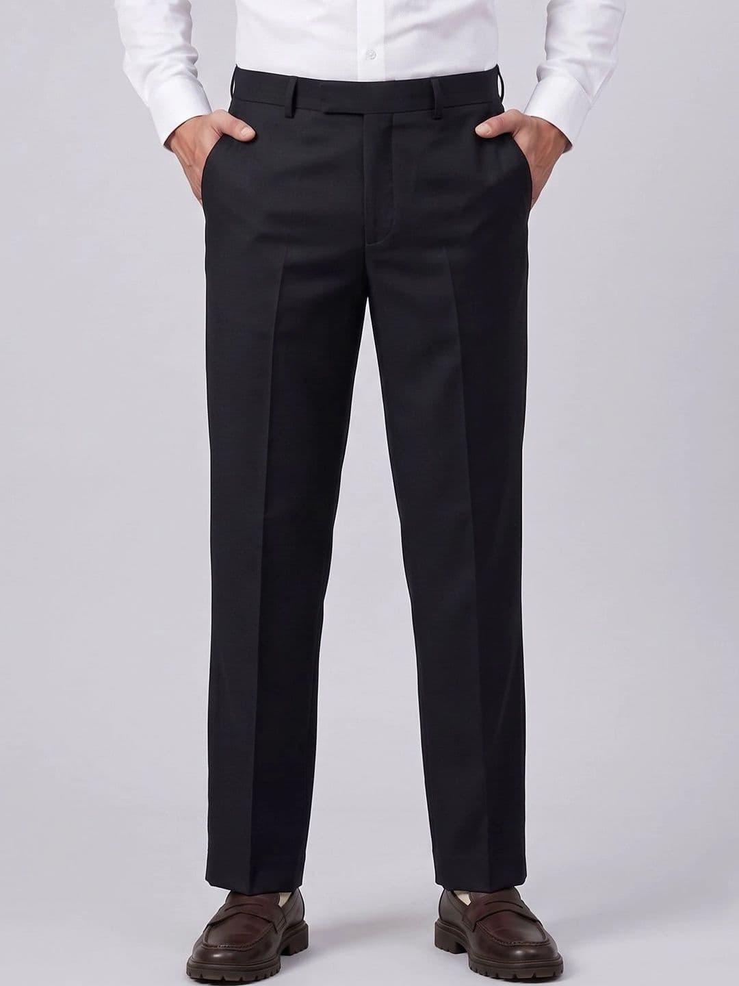 AXNIS Men Smart Straight Fit Trousers - view 1