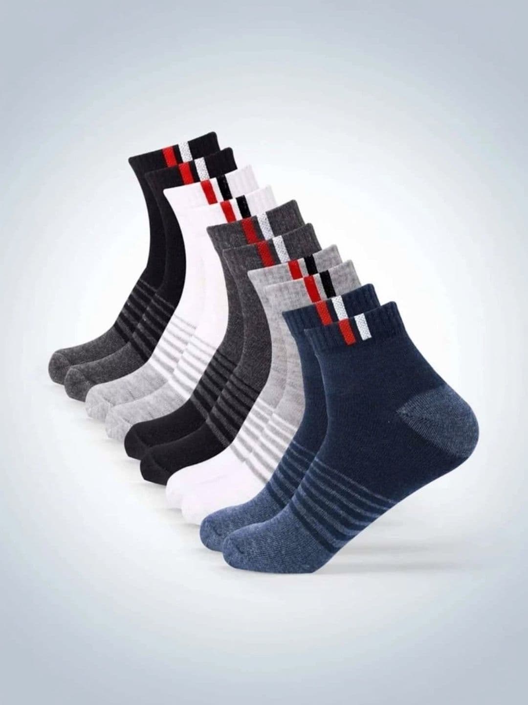 JEMOX Men Cotton Blend Assorted Patterned Shoe Liners Socks - view 1