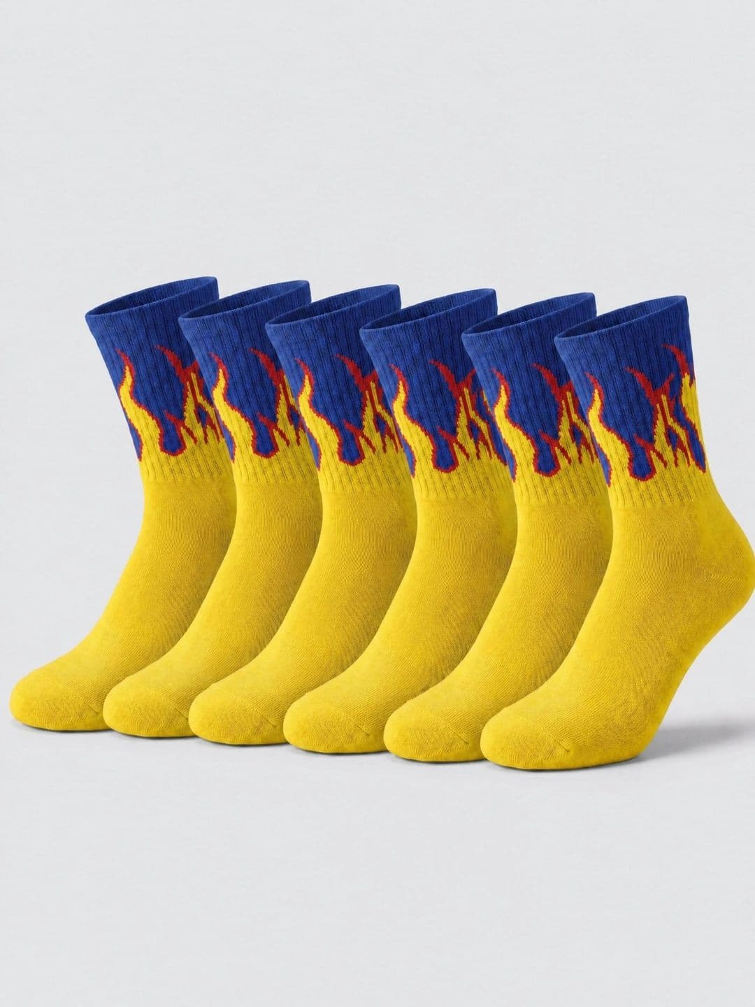 Moda Rapido Men Pack of 6 Cotton Blend Patterned Above Ankle Socks - view 1