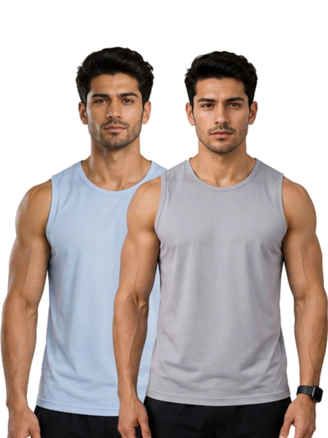 IndiCrafts Pack of 2 Gym Vest - view 1