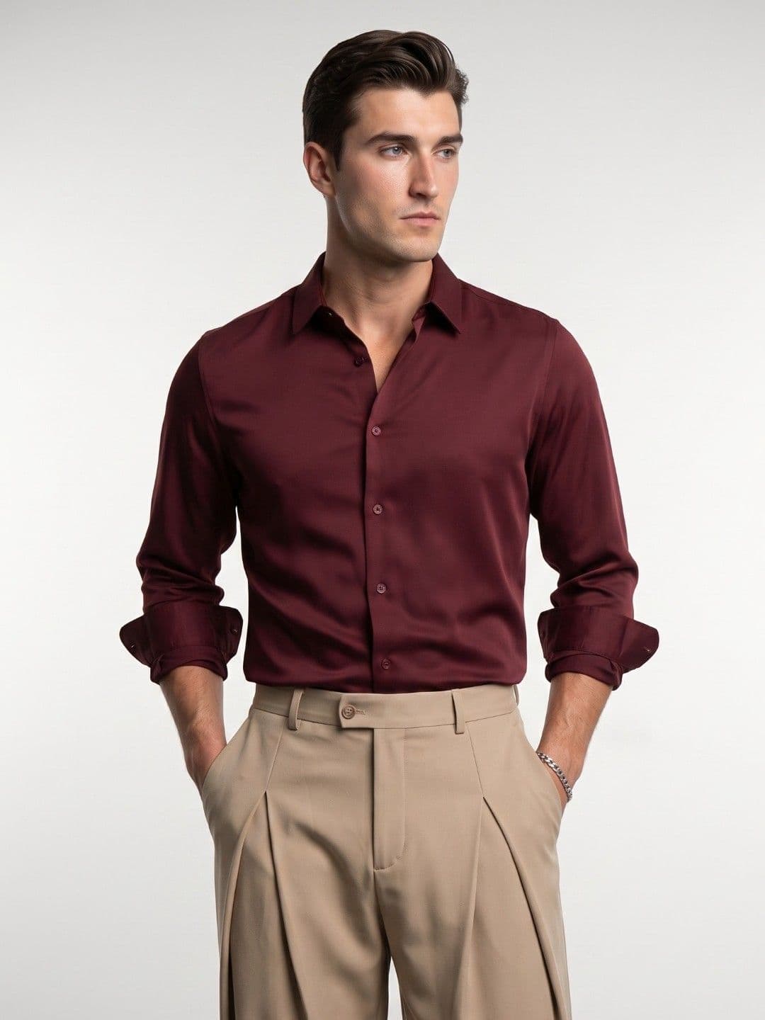 OvrWrk Satin Finish Casual Shirt - view 1