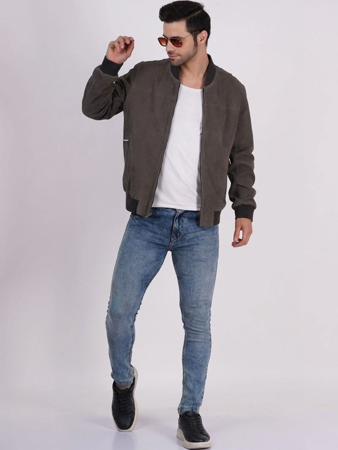 Wonxon international Men Leather Bomber Jacket - view 1