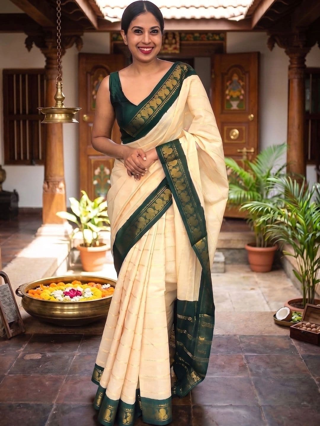 Zimzims Woven Design Zari Art Silk Banarasi Saree - view 1