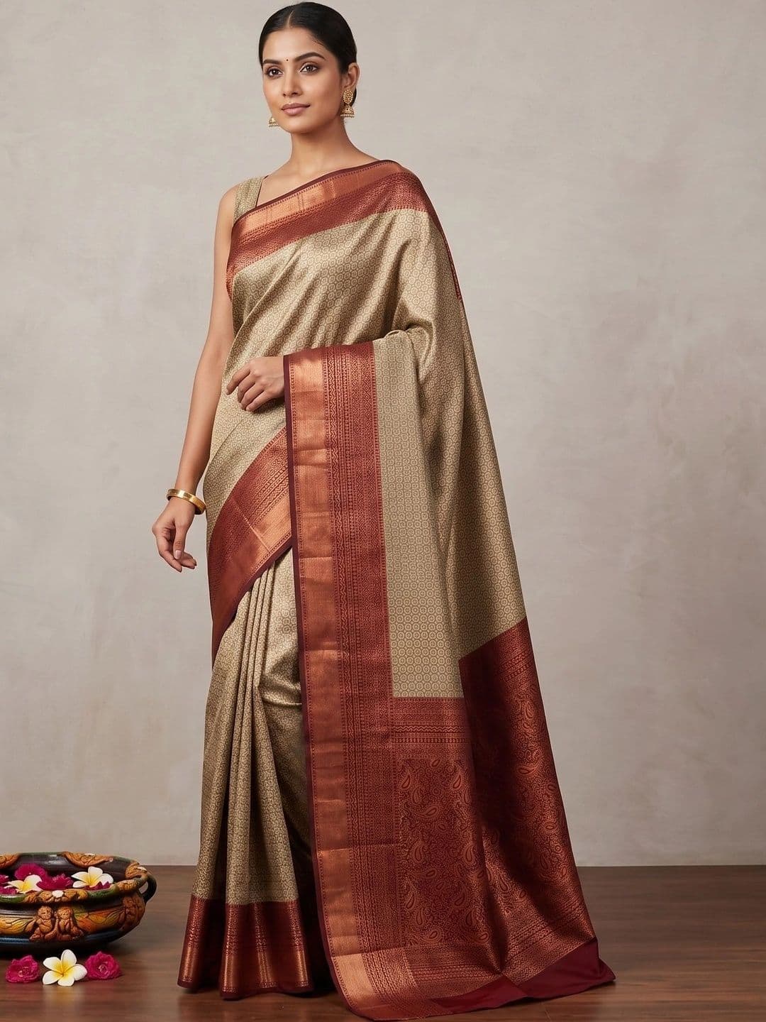 GMK Fashions Woven Design Zari Art Silk Banarasi Saree - view 1