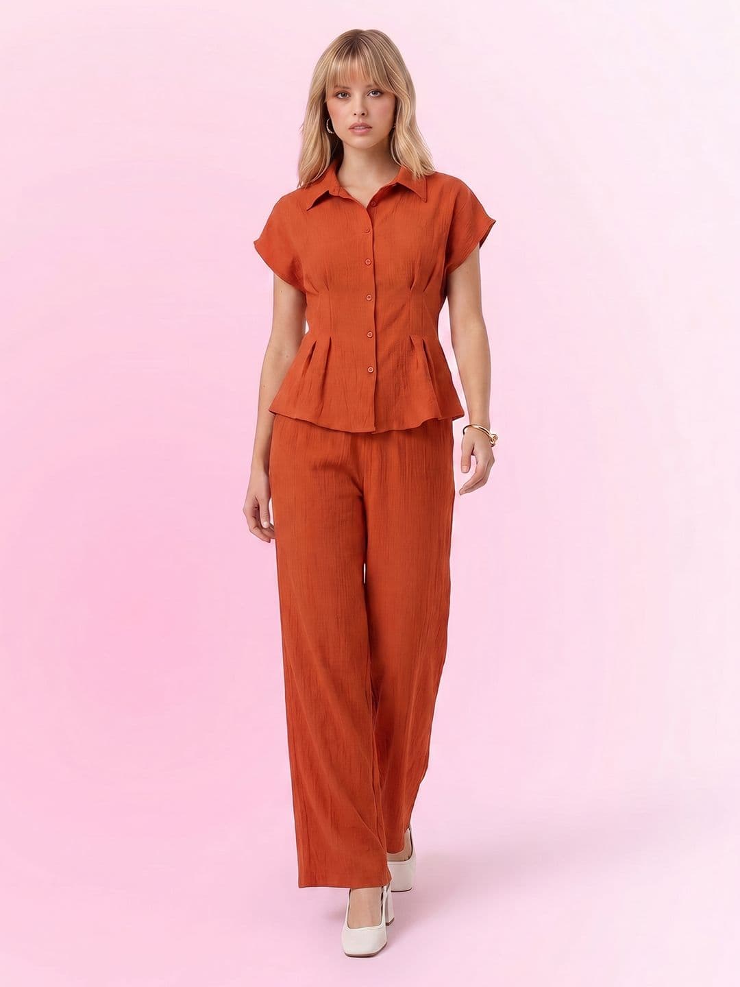 DressBerry Pleated Shirt with Trousers Co-Ords - view 1