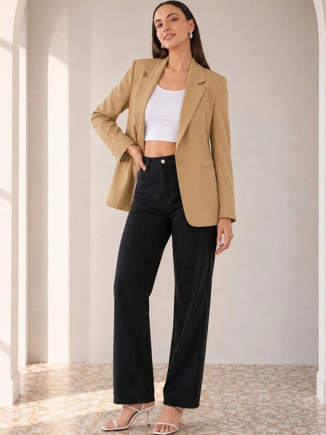 Integration Notched Lapel Single-Breasted Tailored Fit Formal Blazers - view 1