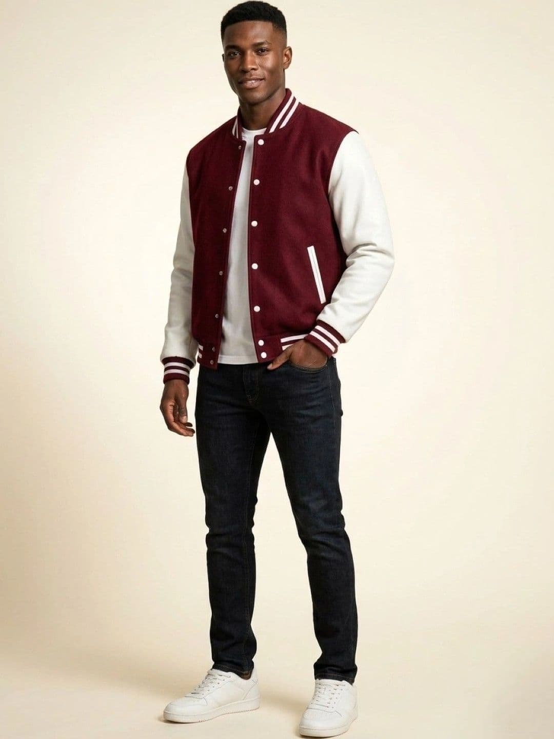 Besick Men Colourblocked Varsity Jacket - view 1