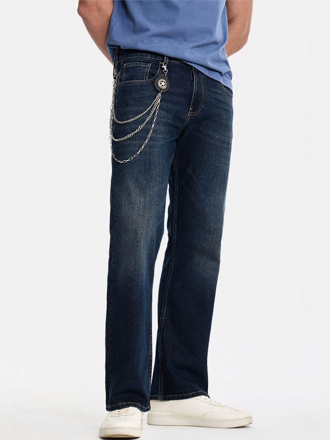 Snitch Men Bootcut Mid-Rise Light Fade Stretchable Jeans - view 1