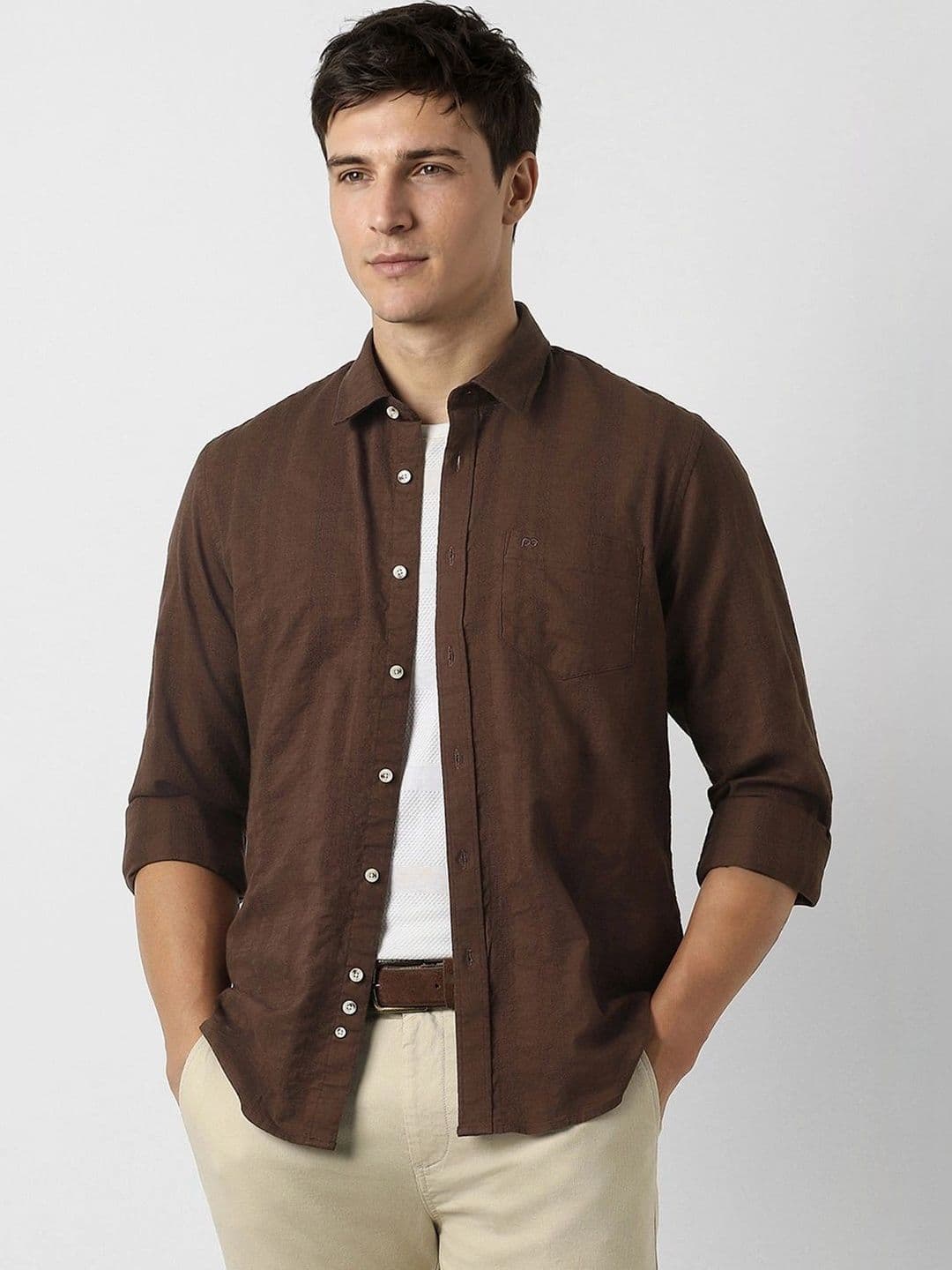 Peter England Casuals Men Slim Fit Casual Shirt - view 1