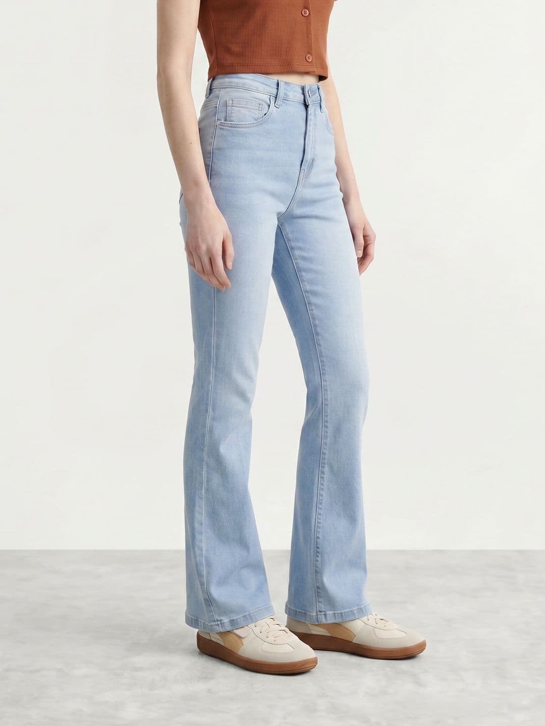 Mast & Harbour Women Bootcut Fit Stretchable Jeans - view 1