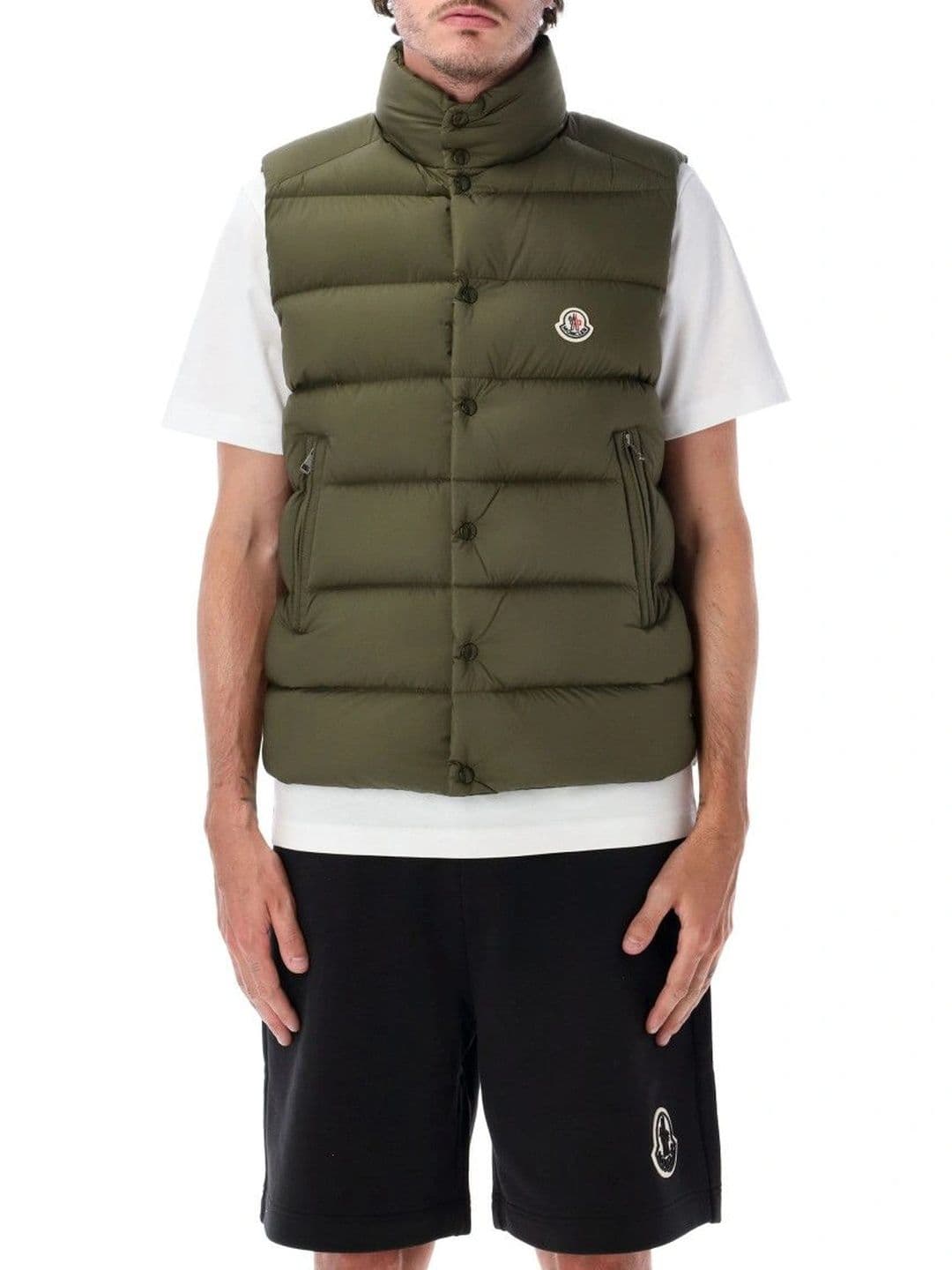 Moncler Green Quilted Logo Jacket - view 1