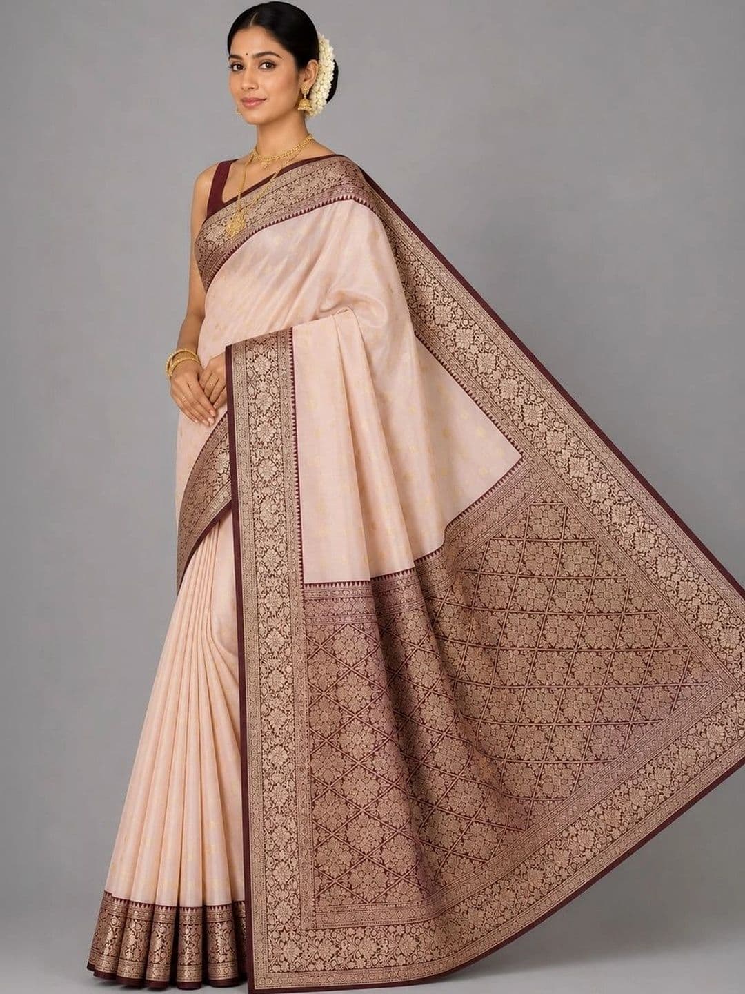 Fashioneta Handloom Woven Design Zari Art Silk Saree - view 1