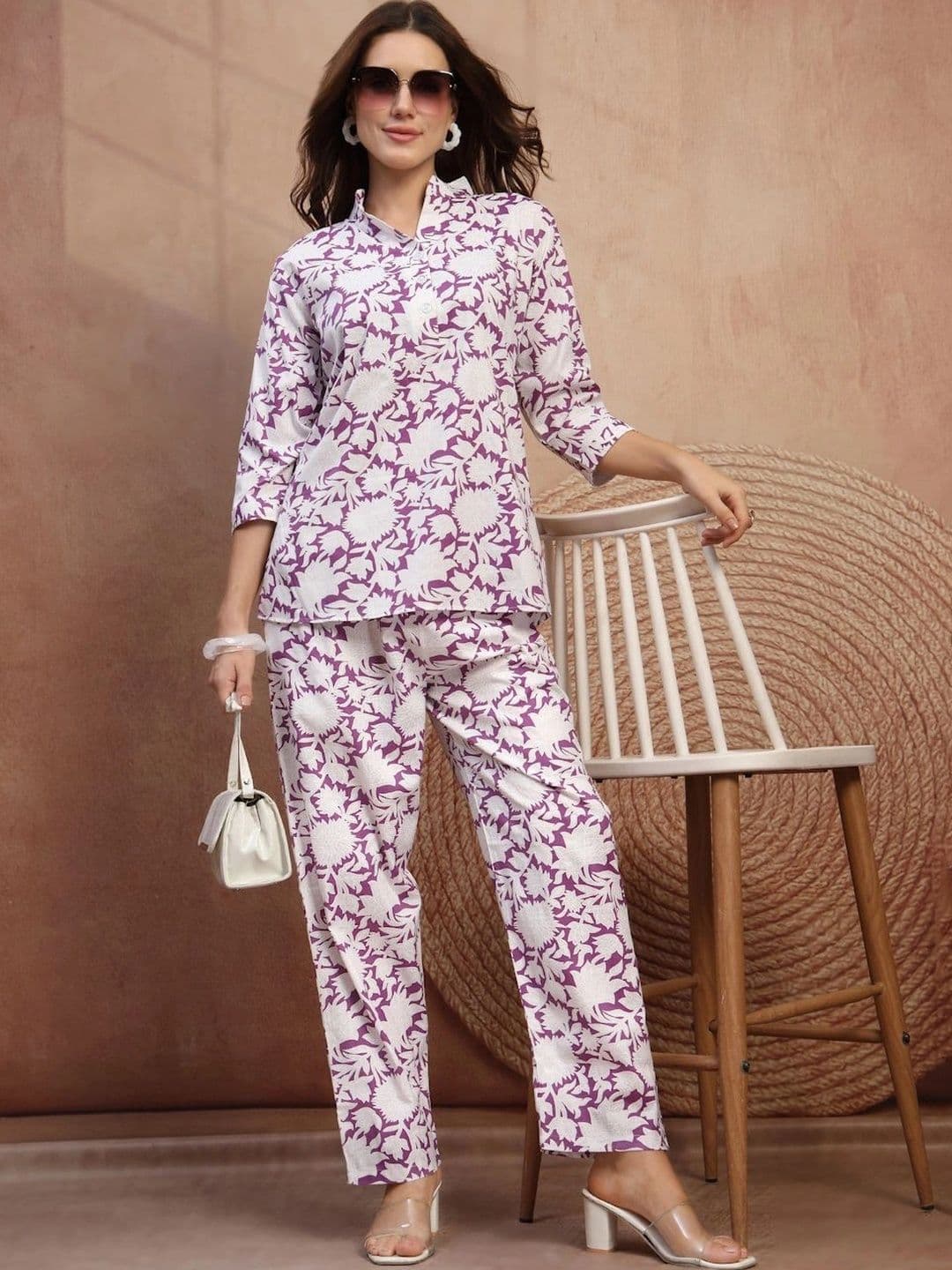 FABINALIV Printed Top with Trousers - view 1