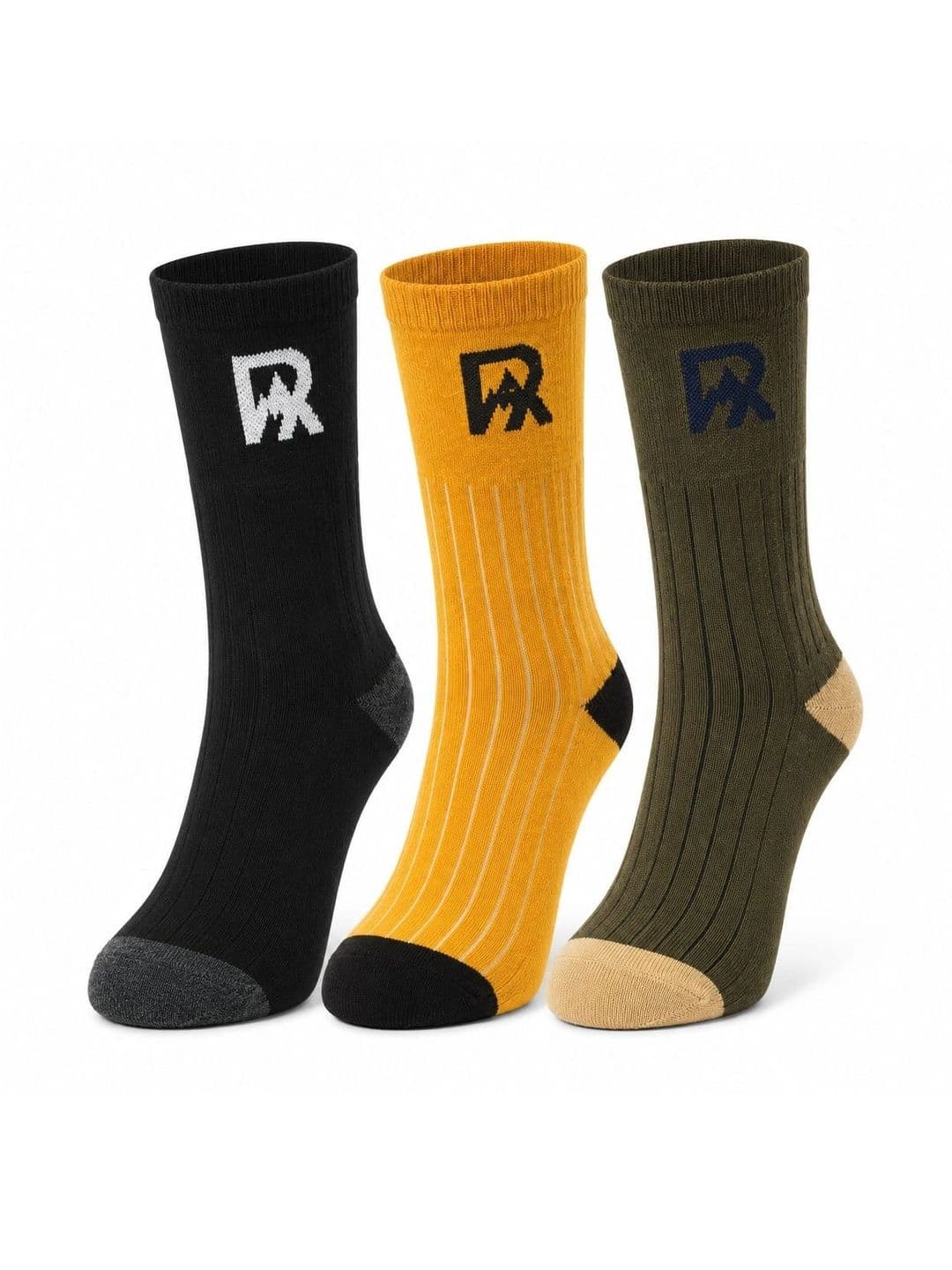 Roadster Men Pack of 3 Cotton Blend Assorted Striped Calf Length Socks - view 1