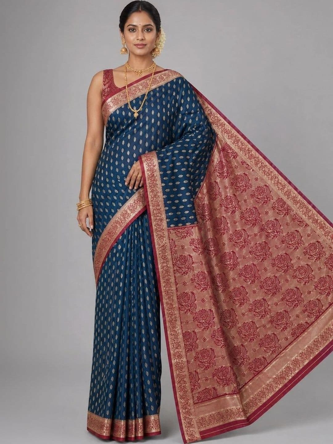 Fashioneta Handloom Woven Design Zari Art Silk Saree - view 1