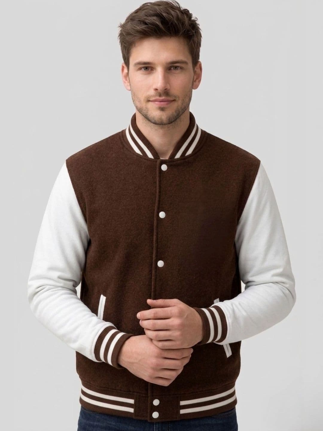 Besick Men Colourblocked Varsity Jacket - view 1