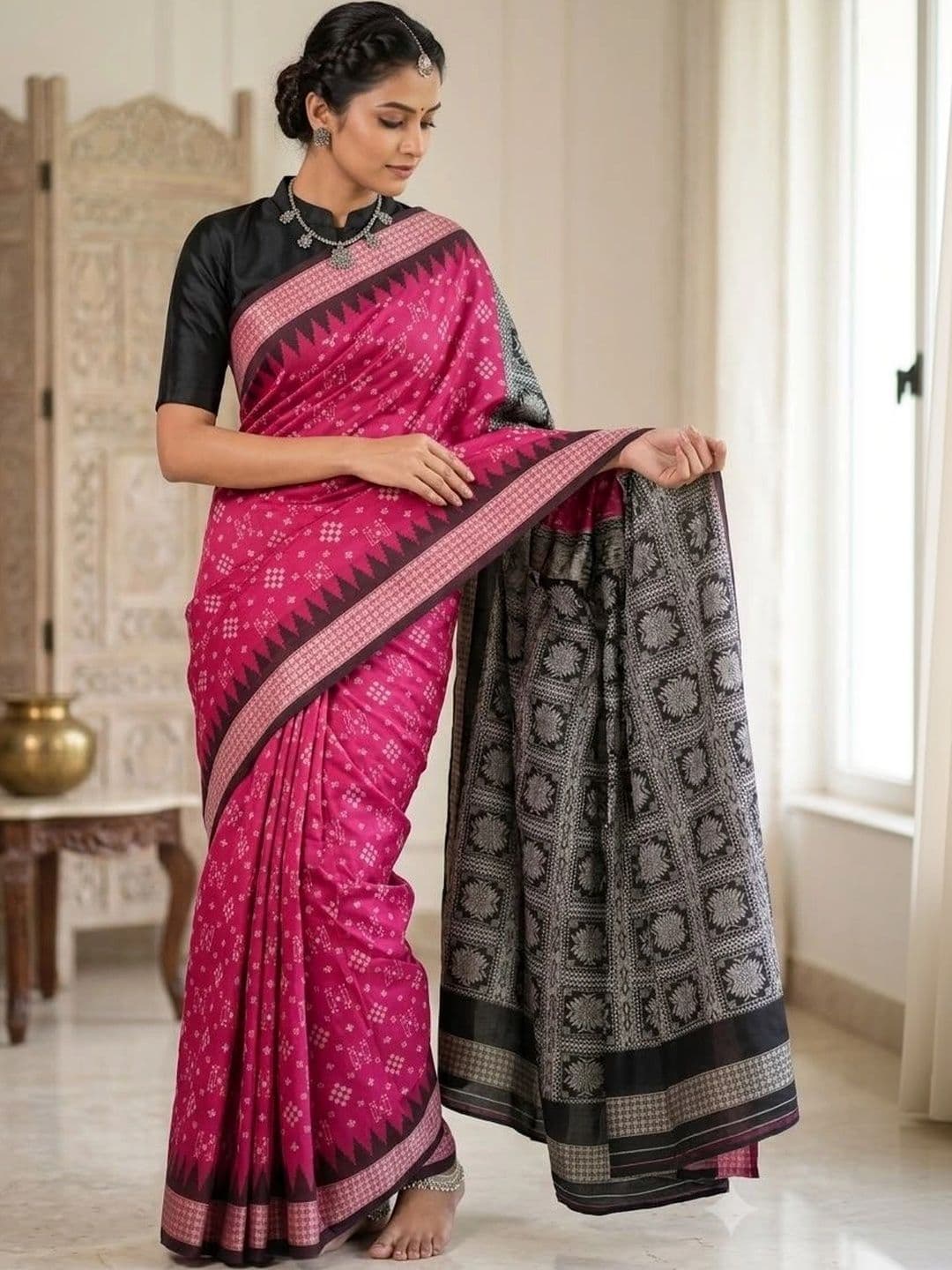 M H Saree Destination Woven Design Art Silk Sambalpuri Sarees - view 1