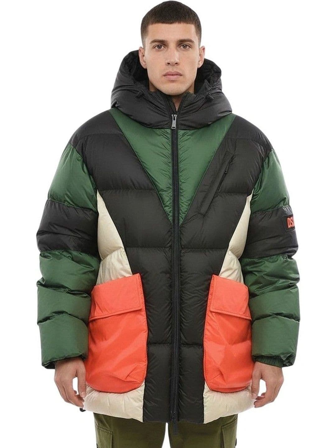 Dsquared2 Green Quilted Hood Jacket - view 1