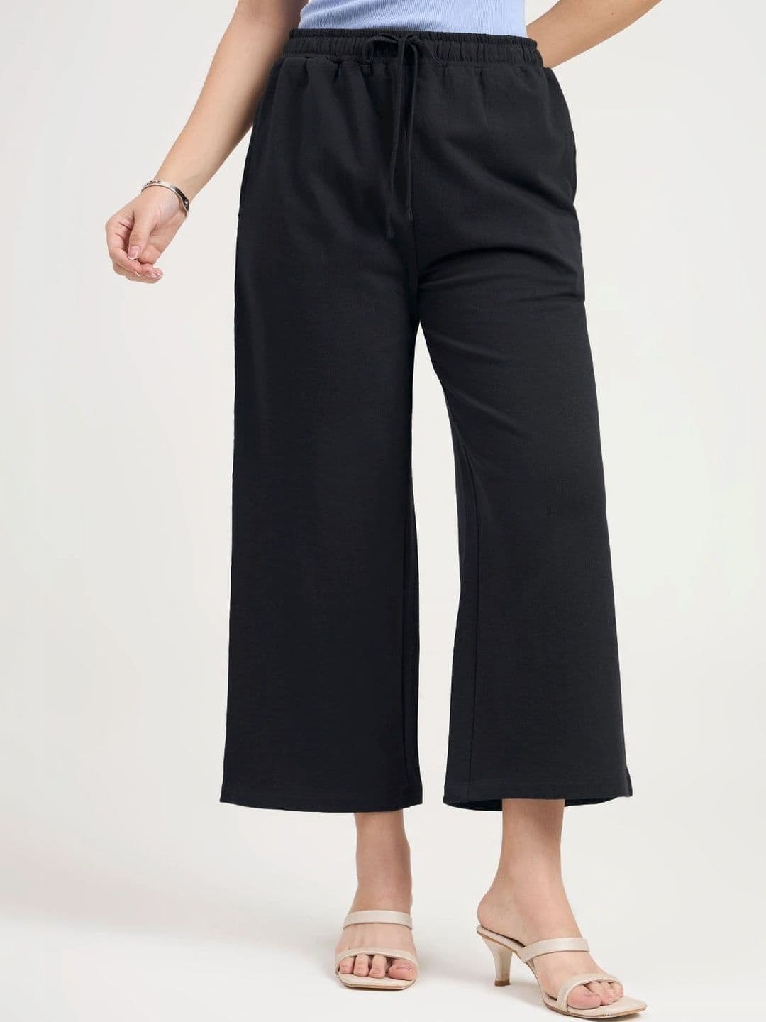 Rute Wide Leg Cotton Palazzos - view 1