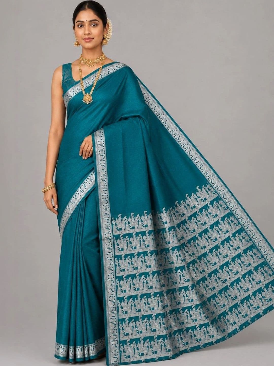 Fashioneta Handloom Woven Design Zari Art Silk Saree - view 1