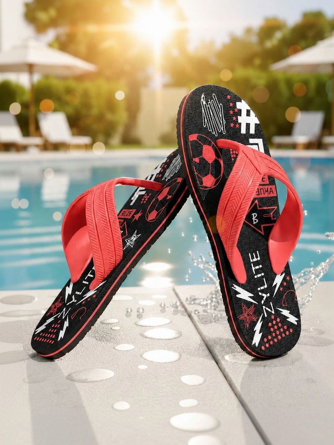 BREEZY Men Printed Rubber Thong Flip-Flops - view 1