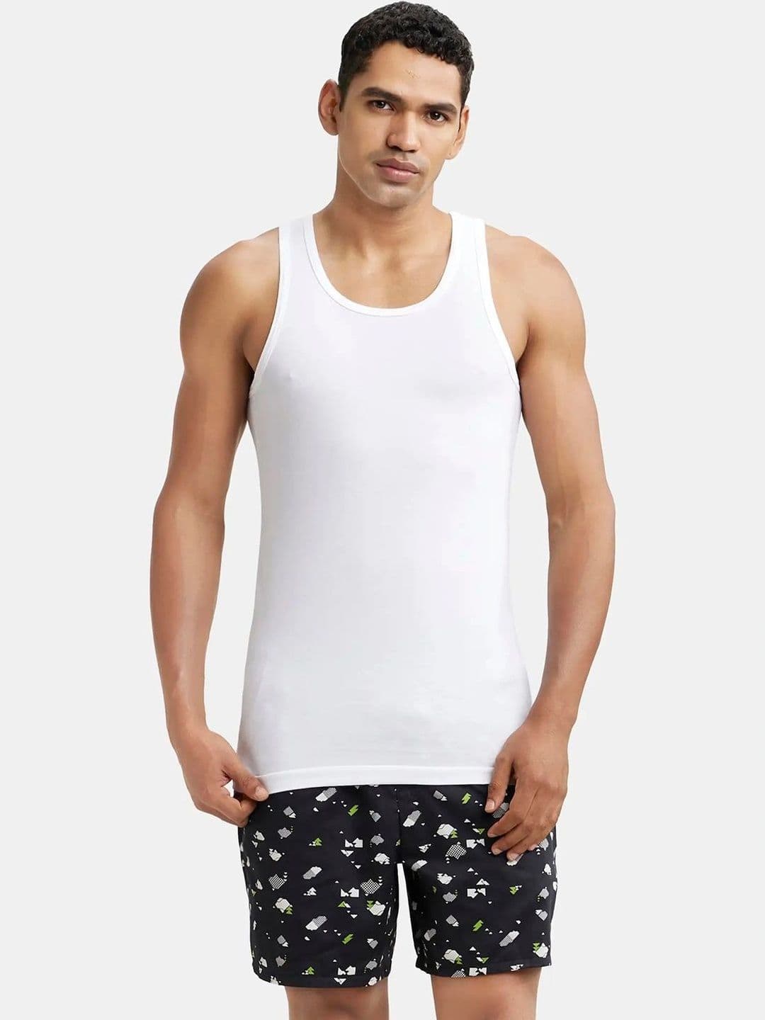Jockey Pack Of 2 Super Combed Cotton Round Neck Sleeveless Vest-8820 - view 1
