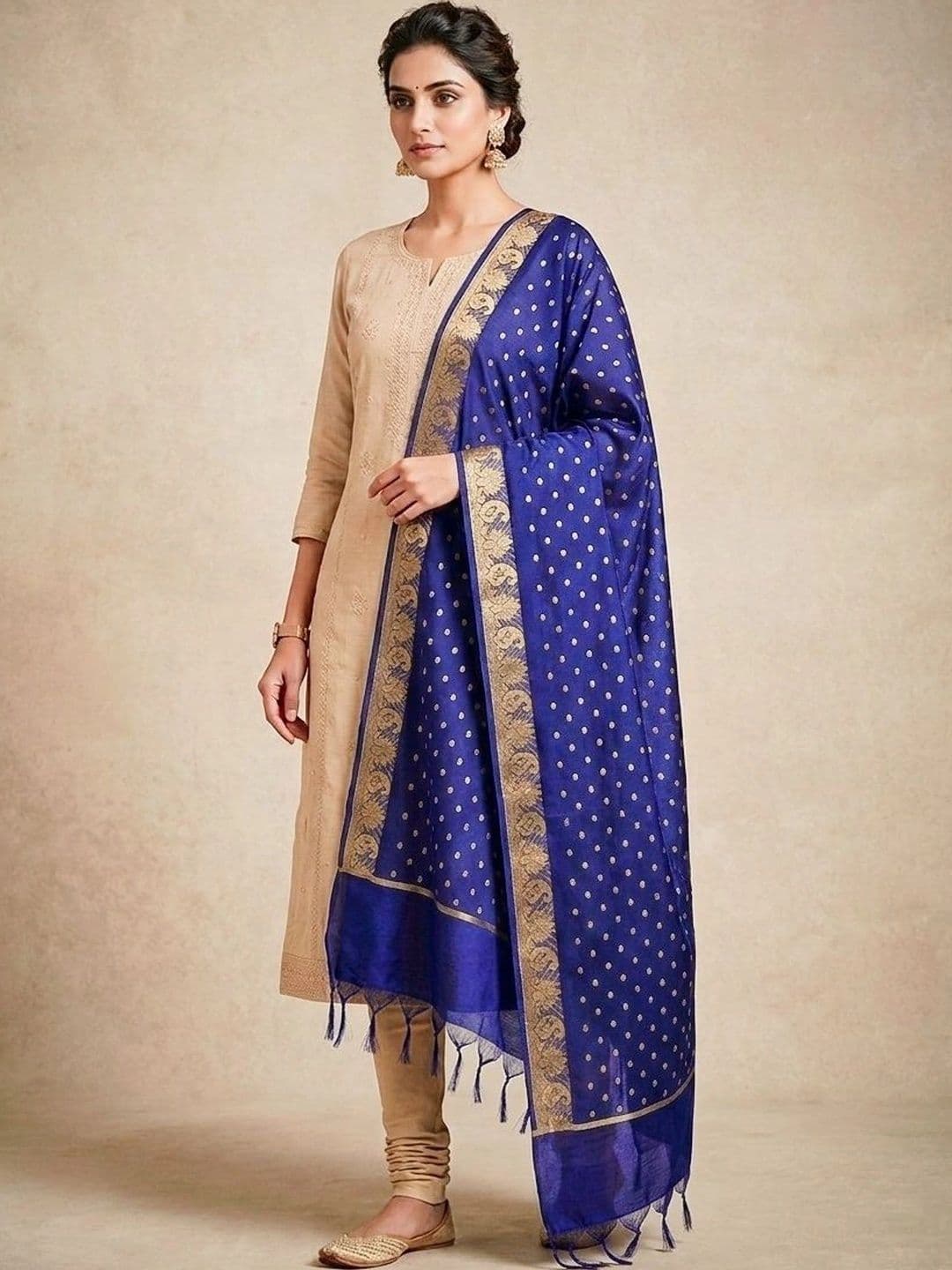 The SDF India Ethnic Motifs Woven Design Dupatta - view 1