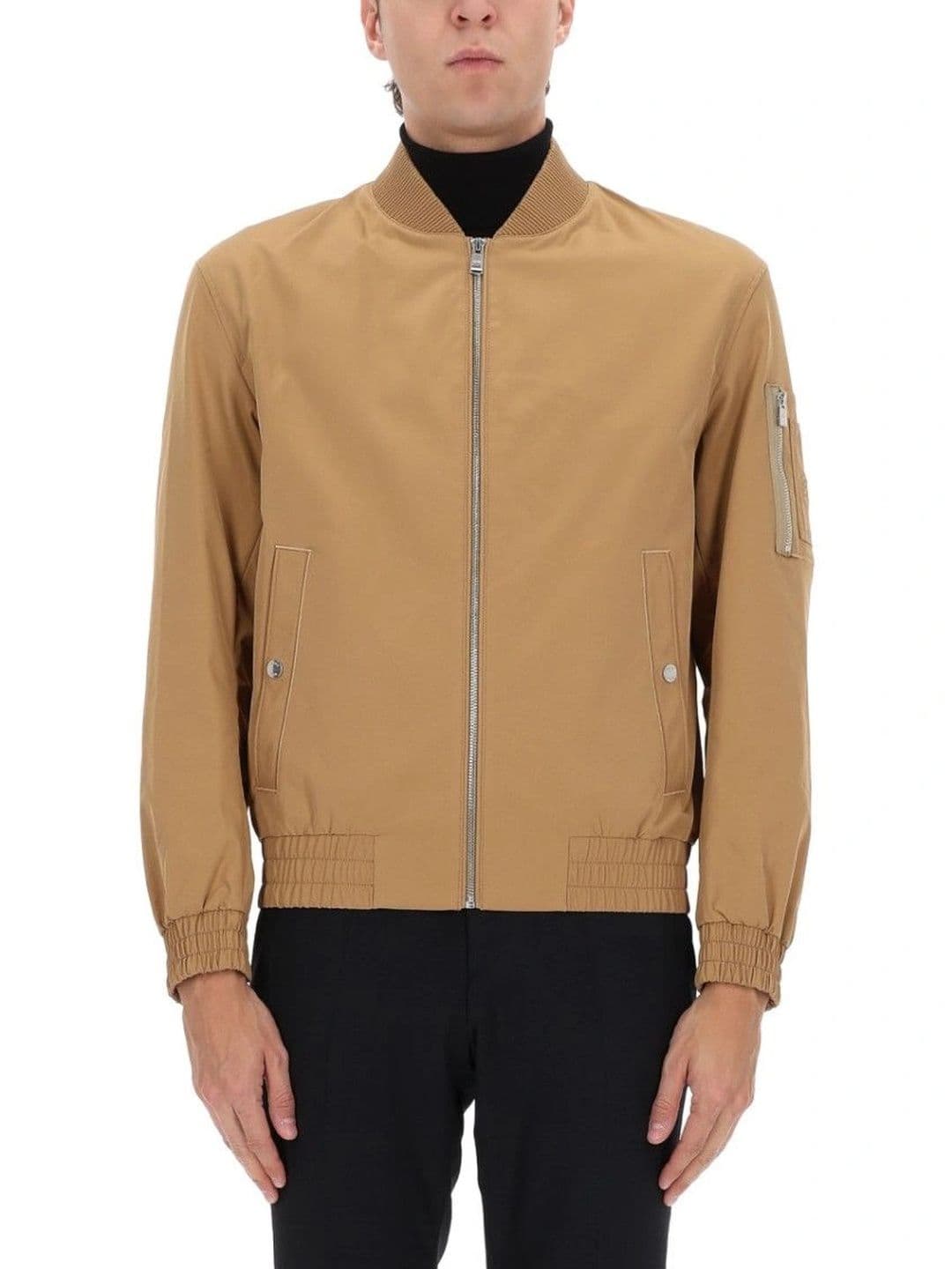 BOSS Beige Band Collar Jacket - view 1