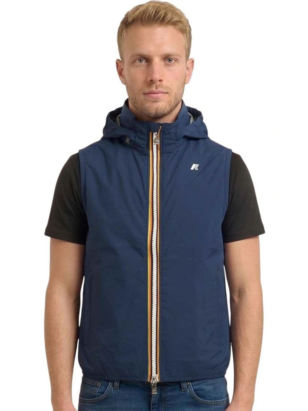 K-Way Blue Sleeveless Hood Jacket - view 1