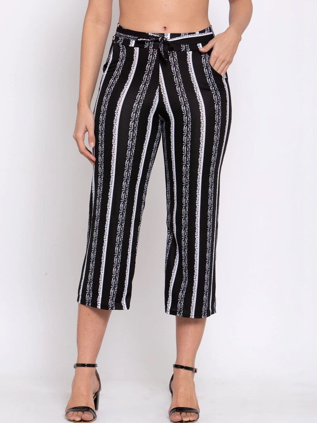 Moda Rapido X KLOTTHE Women 2 Printed Knitted Cropped Palazzos - view 1
