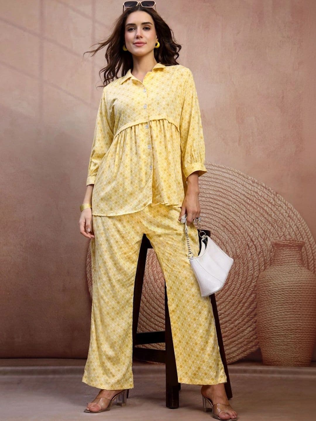 FABINALIV Printed Shirt with Trousers - view 1