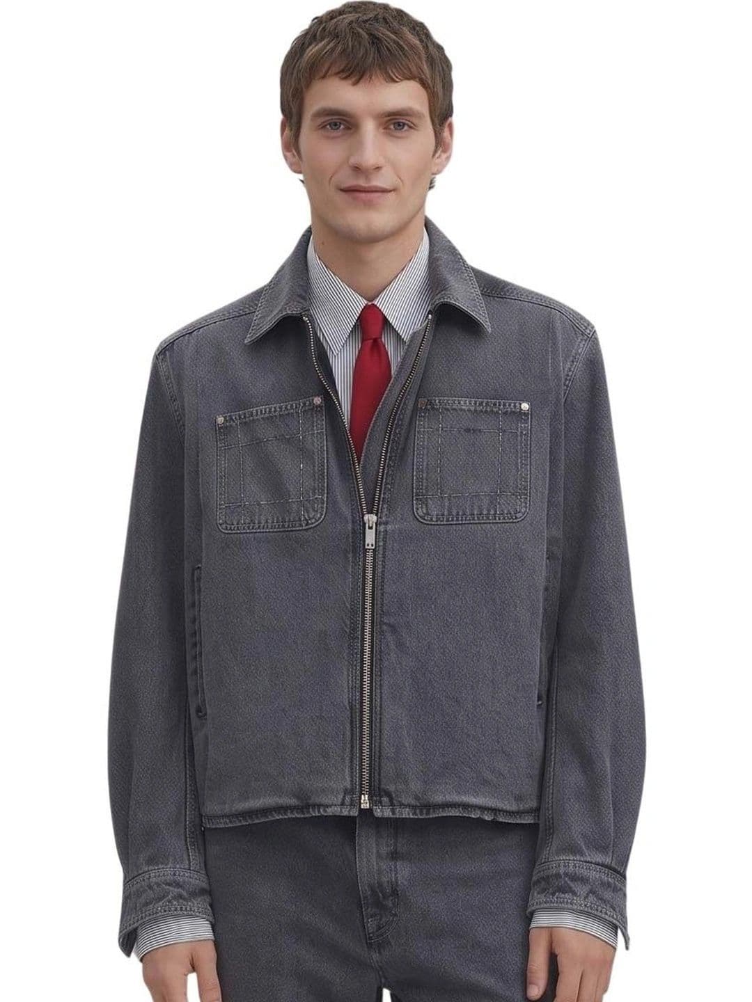 Ferrari Grey Shirt Collar Jacket - view 1