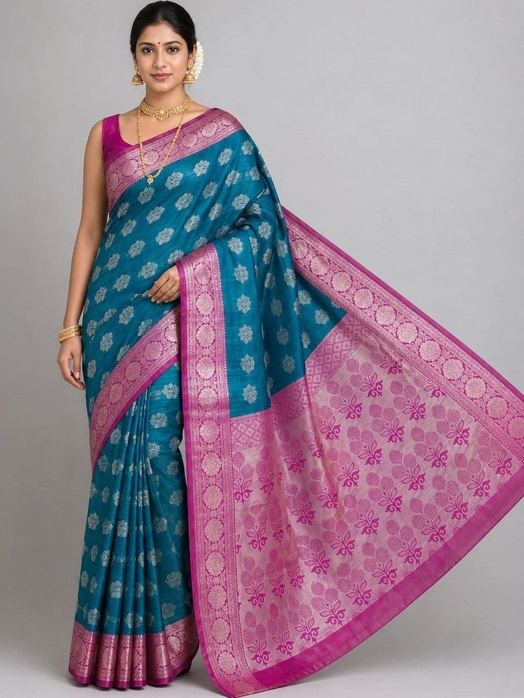 Fashioneta Handloom Woven Design Zari Art Silk Saree - view 1