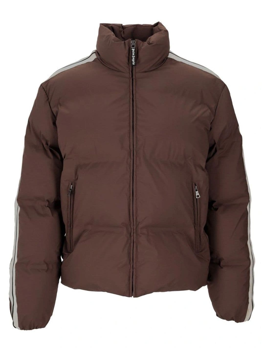 Palm Angels Brown Mock Collar Jacket - view 1