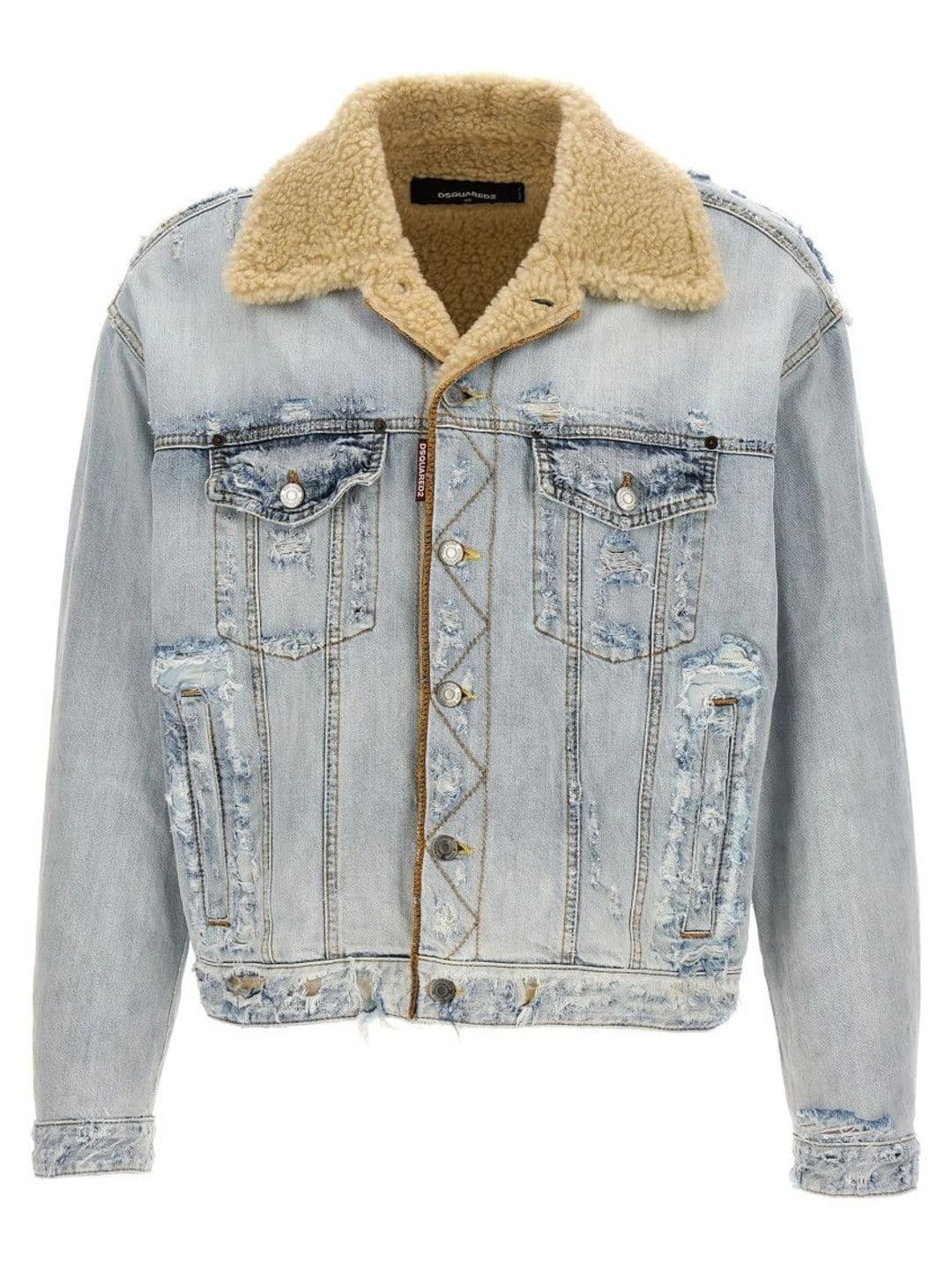 Dsquared2 Light Blue Distressed Jacket - view 1