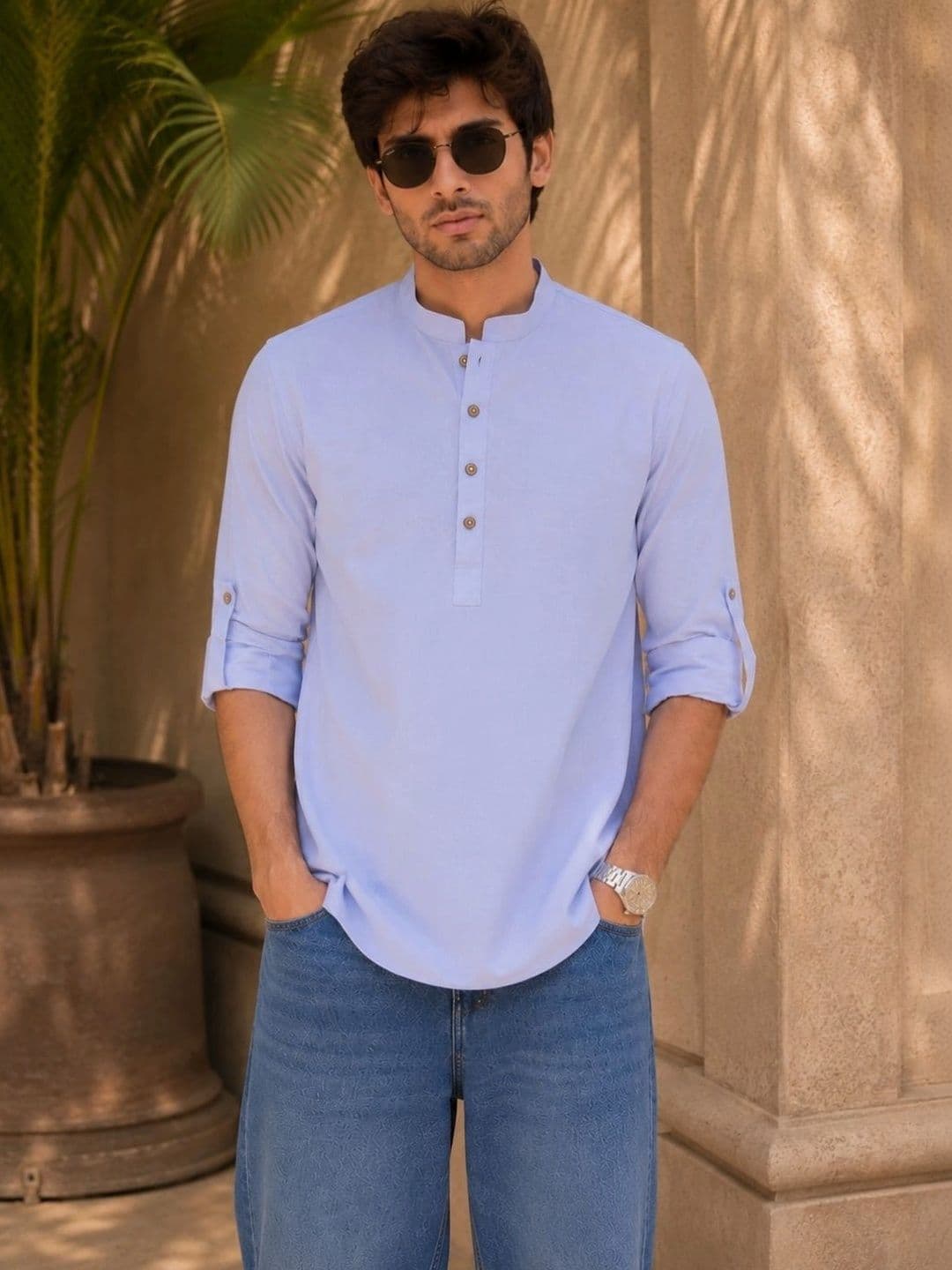 See Designs Men Pure Cotton Kurta - view 1