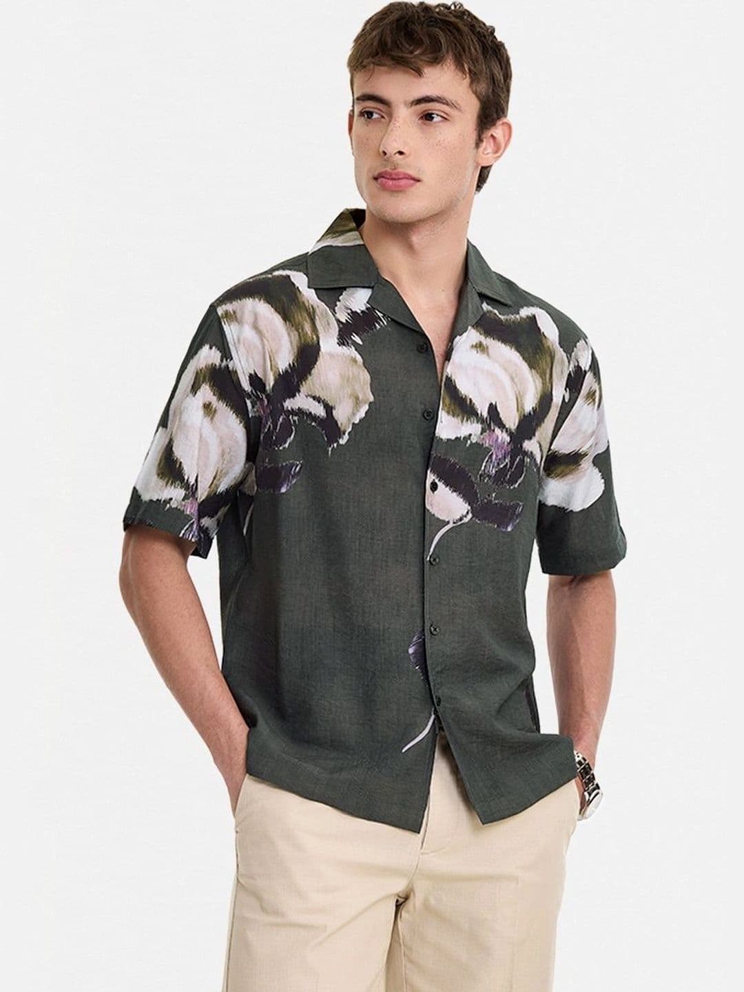 Snitch Men Boxy Printed Casual Shirt - view 1