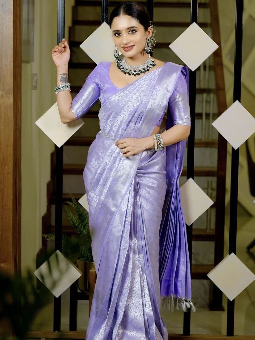 Shriyangan Woven Design Zari Kanjeevaram Saree - view 1