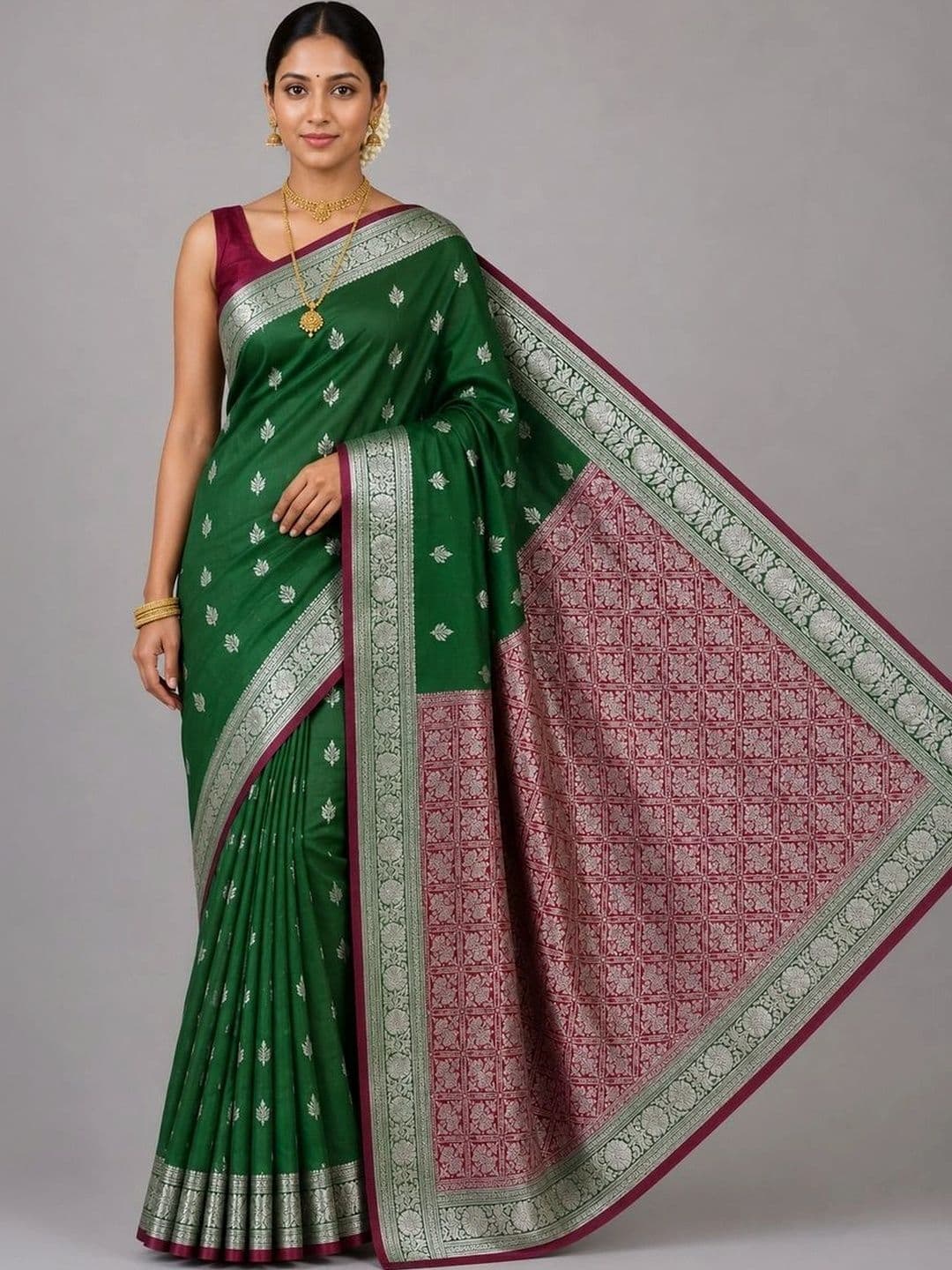 Fashioneta Heritage Woven Design Zari Art Silk Saree - view 1