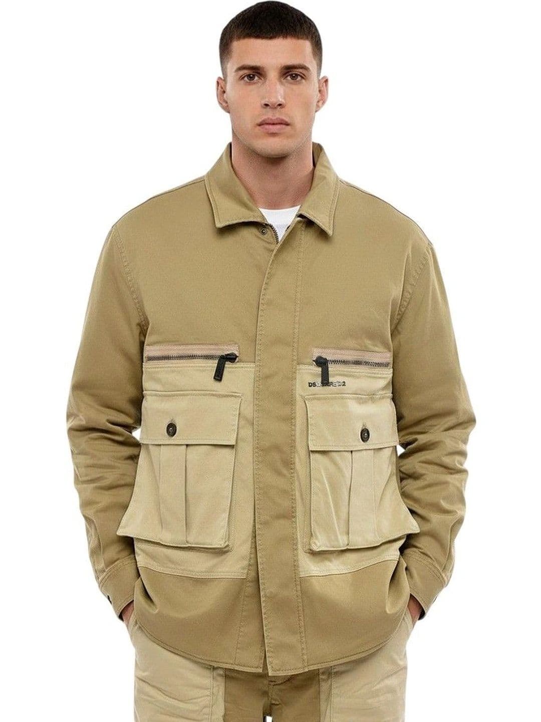 Dsquared2 Green Shirt Collar Jacket - view 1